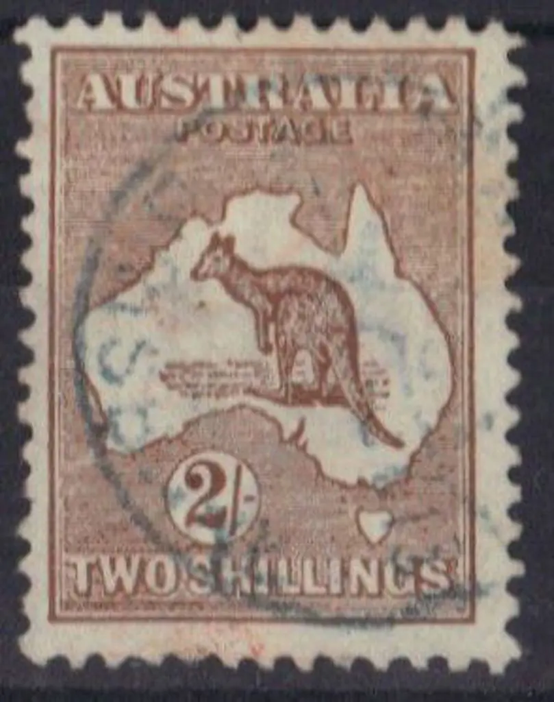 2/- brown with neat light cds in blue. SG 12 ... Image 1++
