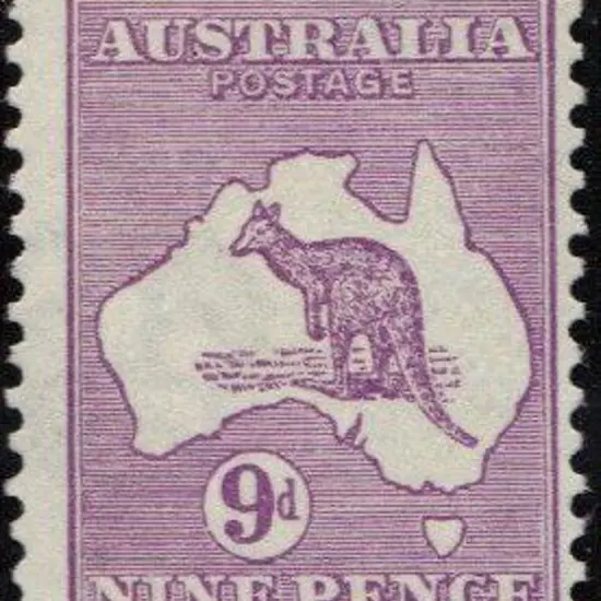 1915 2nd watermark 9d violet. Centred slightly ...