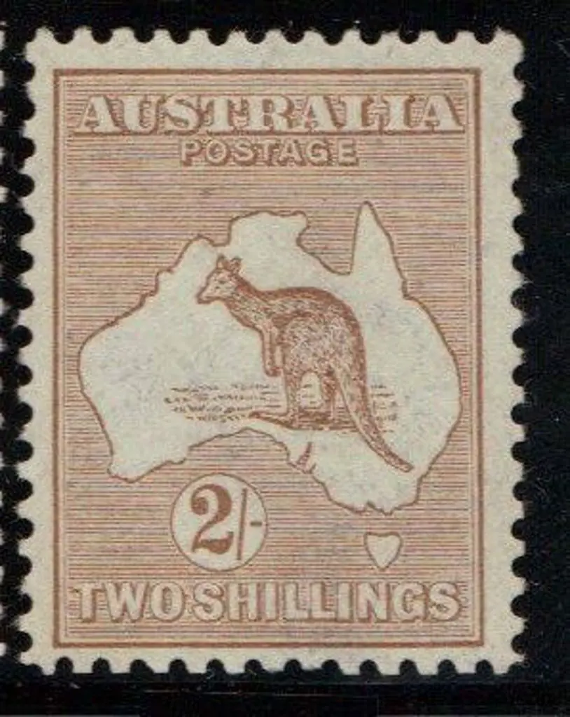 2/- brown on thin paper (0.065-0.070mm) MVLH with ... Image 1++