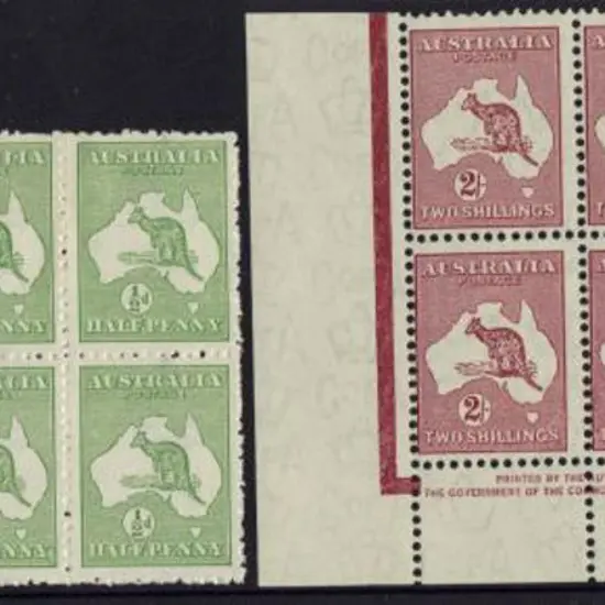 1915-28 3rd watermark 2d grey Die IIa block of 4 ...