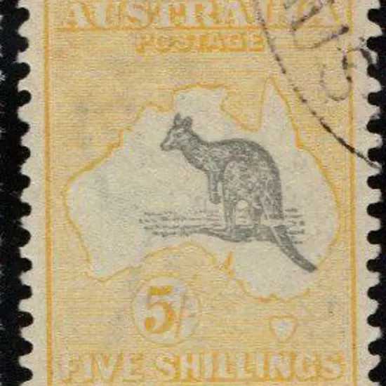 5/- grey & yellow. Very F/U & well centred with ...