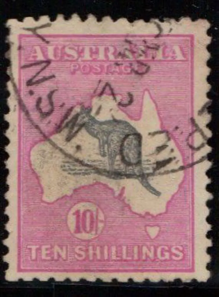 10/- grey & pink F/U with neat part NSW cds. SG 43 ... Image 1++