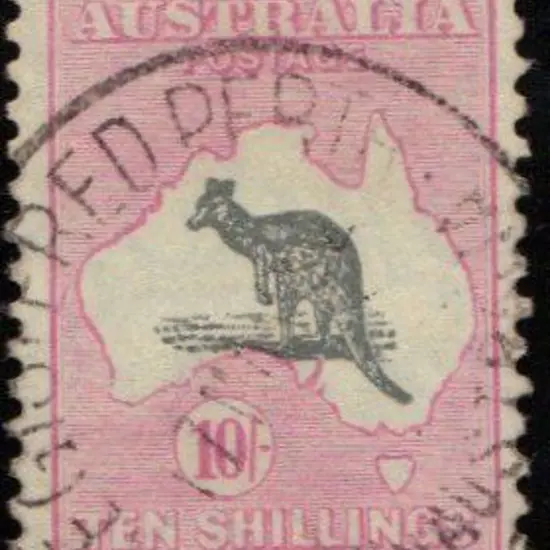 10/- grey & pink. Superb fine used with crisp ...