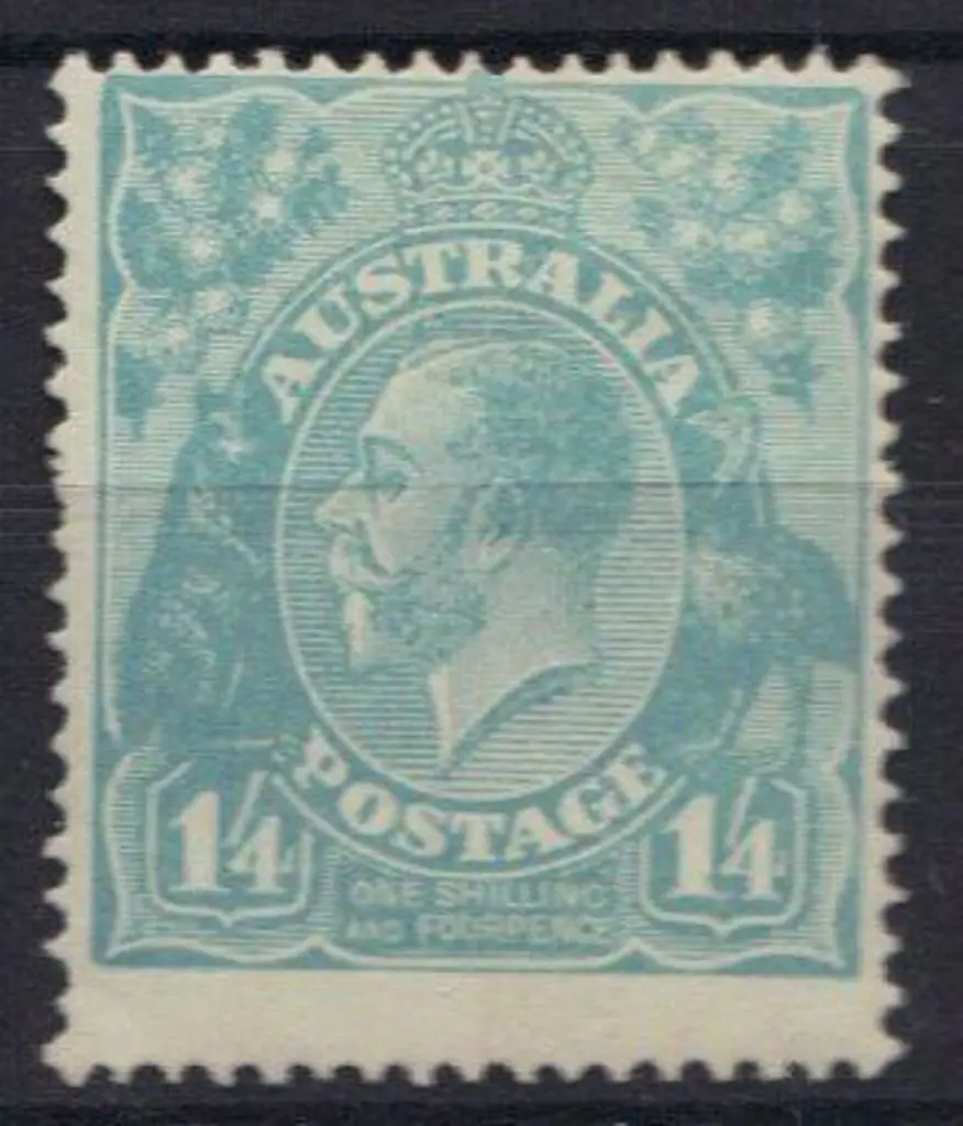 1/4d pale greenish blue. Centred high, with one ... Image 1++