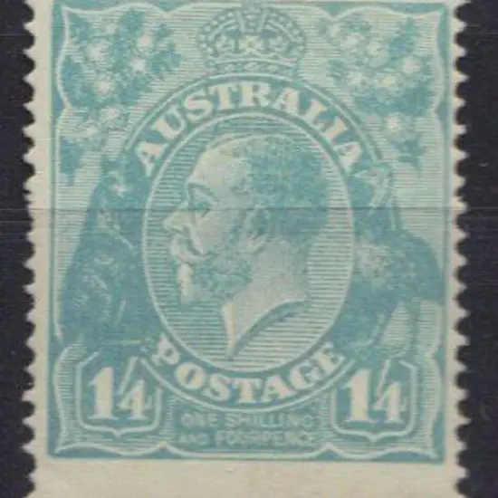 1/4d pale greenish blue. Centred high, with one ...