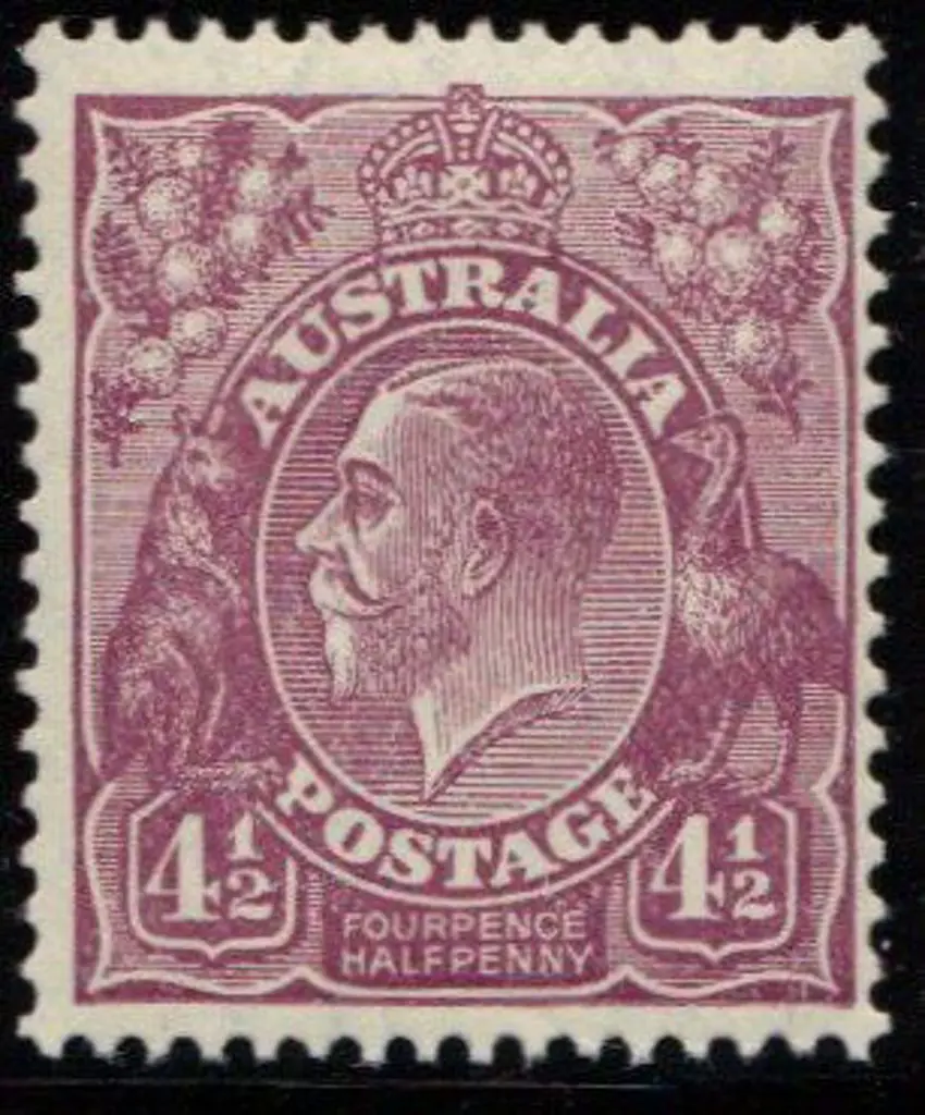 1924 Single watermark 4½d violet TS Harrison ... Image 1++