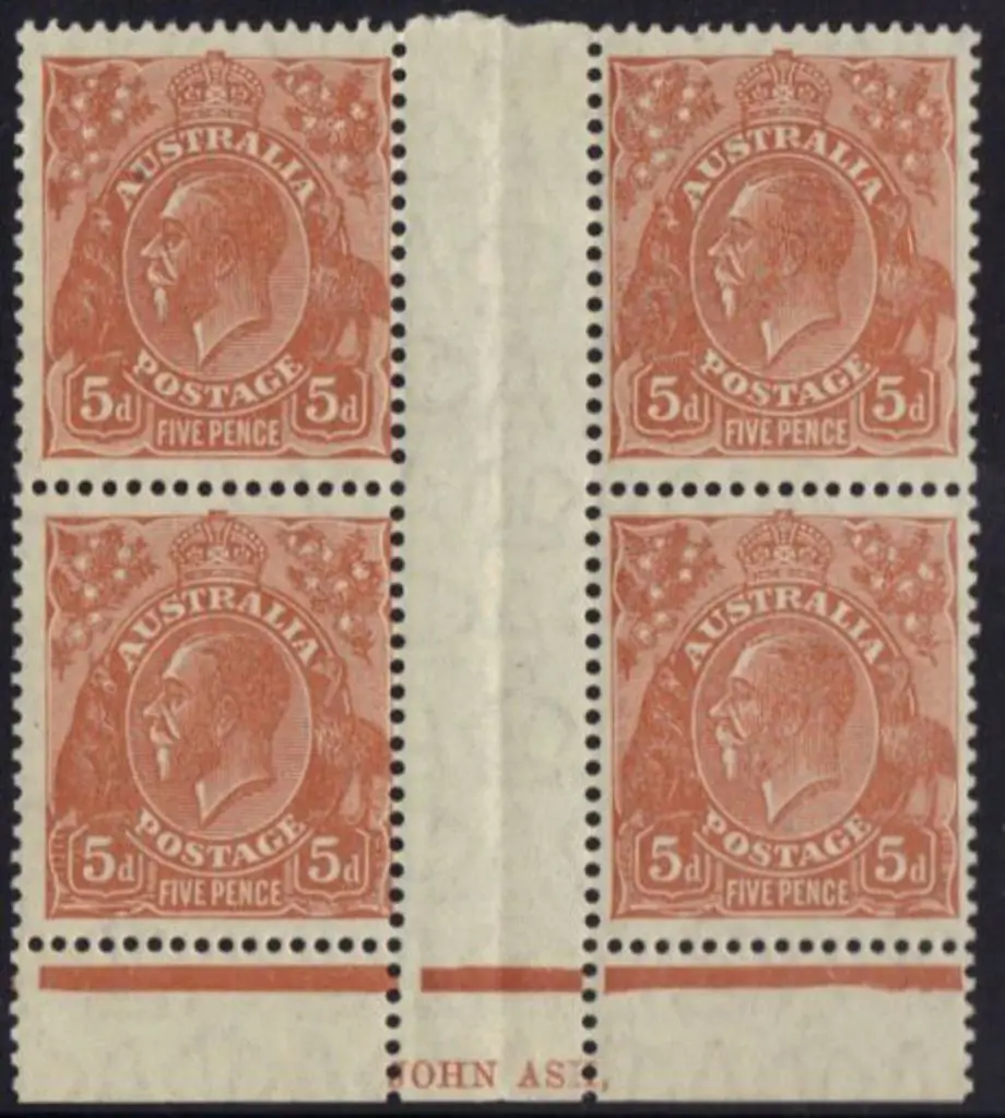 5d chestnut John Ash imprint block. MLH in gutter ... Image 1++