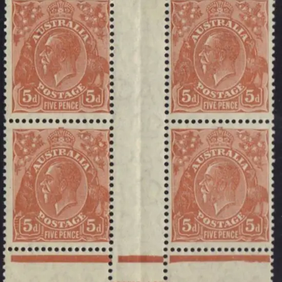 5d chestnut John Ash imprint block. MLH in gutter ...