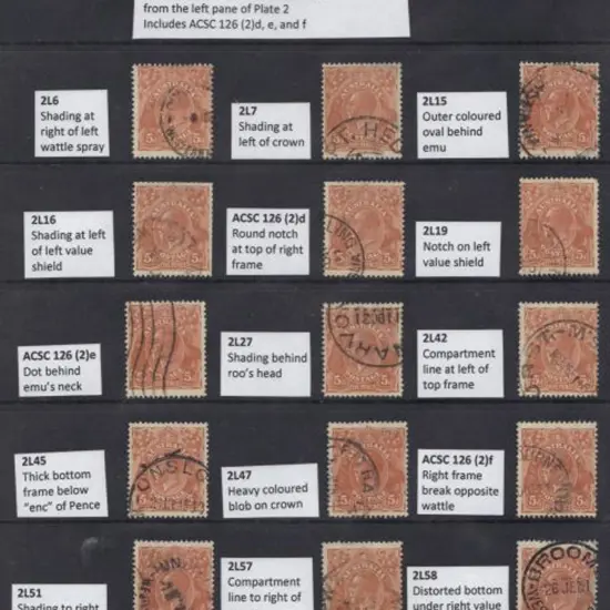 5d brown Die II collection of good to F/U ...