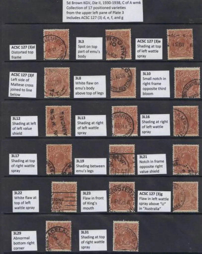 5d brown Die II collection of good to F/U ... Image 1++