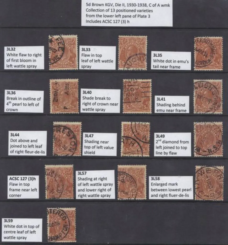 5d brown Die II collection of used positioned ... Image 1++