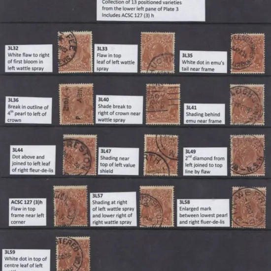 5d brown Die II collection of used positioned ...