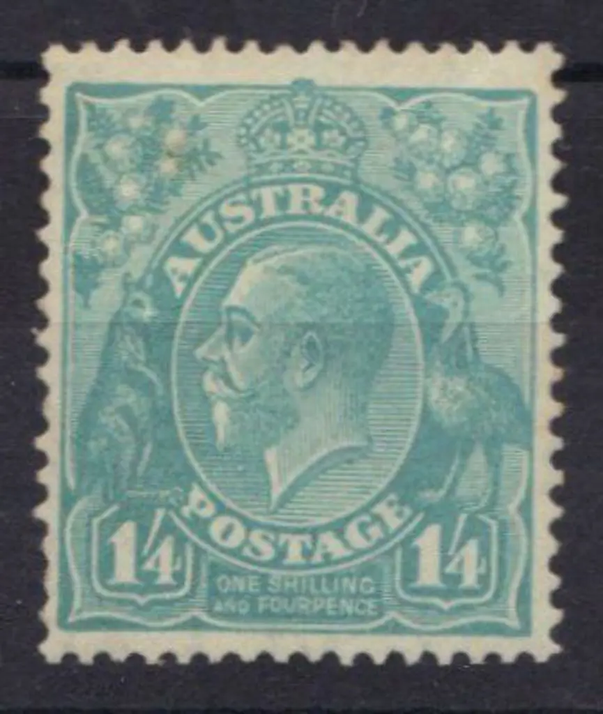 1/4d turquoise. A couple of shortish perfs bottom ... Image 1++