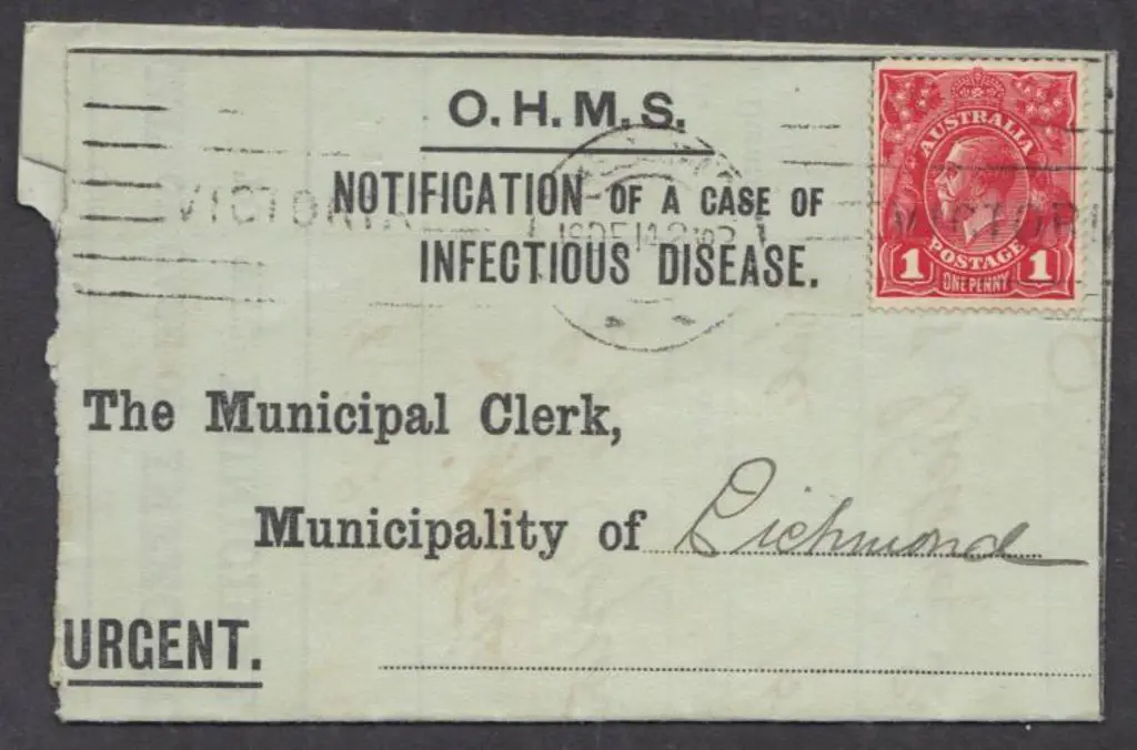 1914 (18th Dec) "Notification of a Case of ... Image 1++