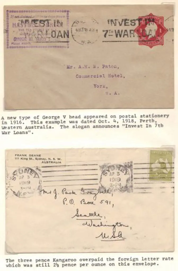 1915 1d KGV embossed octagon envelope showing ... Image 1++