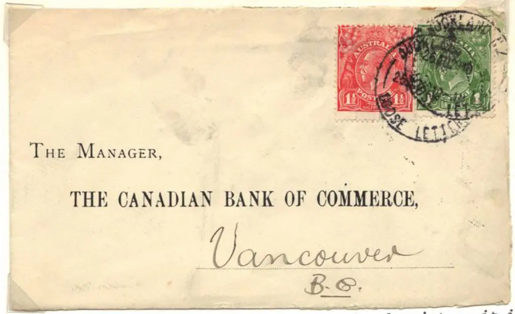 1929 cover from Commercial Banking Co. Sydney to ... Image 1++