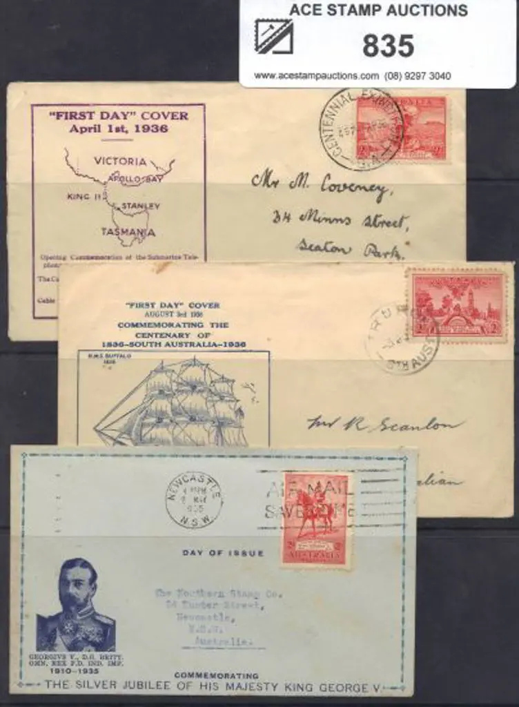 1935 Silver Jubilee 2d FDC with clear machine FDI ... Image 1++