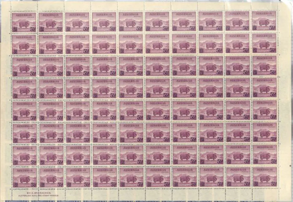 1941 3½d on 3d KGVI & 5½d on 5d Ram sheets of 80 ... Image 1++