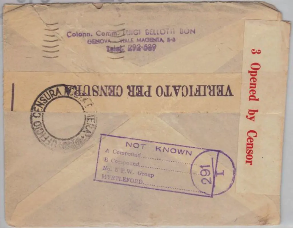 1942 (30th March) Stampless censored cover from ... Image 1++