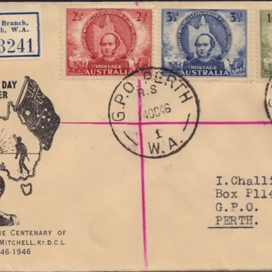 1946 (14th Oct) Mitchell set of 3 on illust. ...