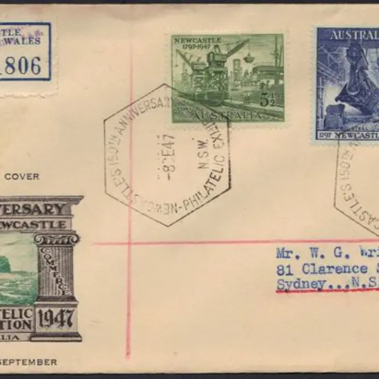 1947 (8th Sept) Newcastle 150th Anniv. Philatelic ...