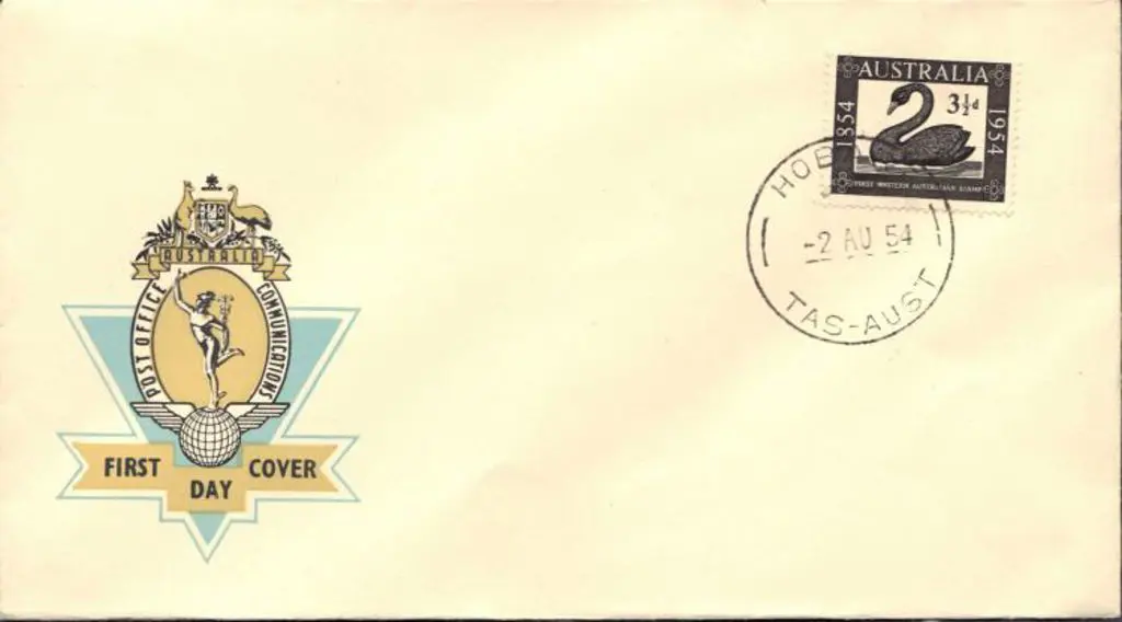 1954 (2nd Aug) First WA stamp Anniv. FDC on ... Image 1++
