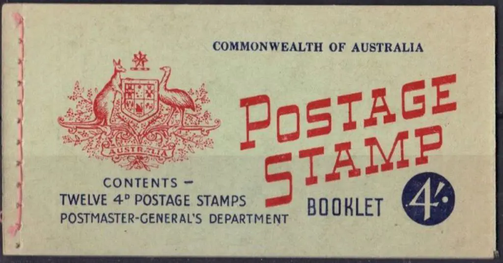 1957 4/- QEII stitched booklet with waxed ... Image 1++