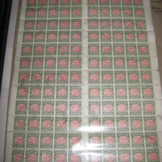 1958/60 3d no wmk Postage Dues in complete sheet ...
