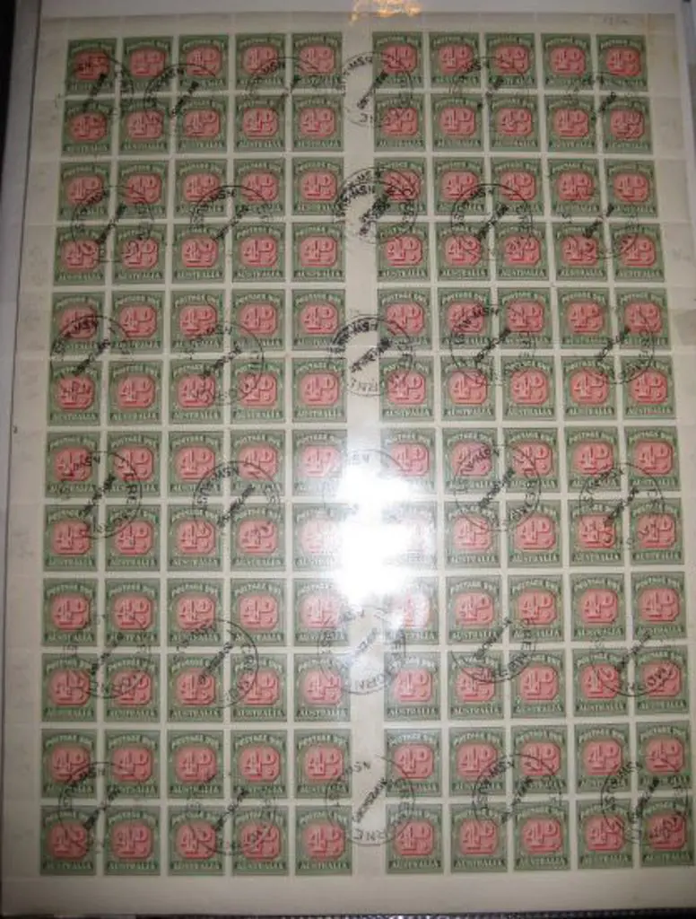 1958/60 4d Die II no wmk Postage Dues complete ... Image 1++