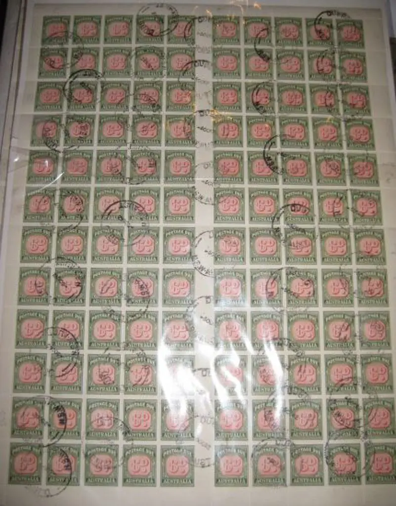 1958/60 6d no wmk Postage Dues in complete sheet ... Image 1++