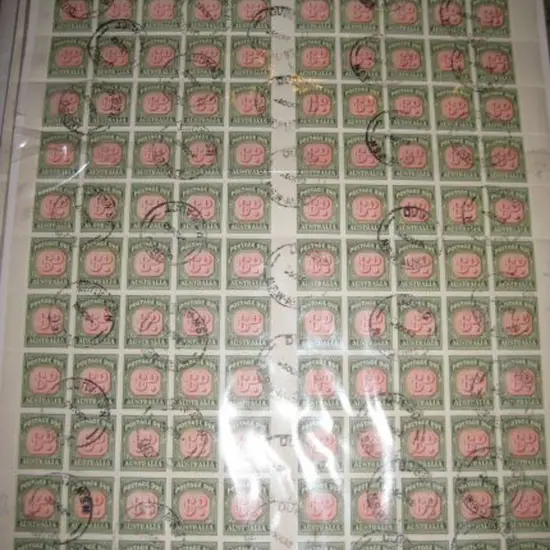 1958/60 6d no wmk Postage Dues in complete sheet ...