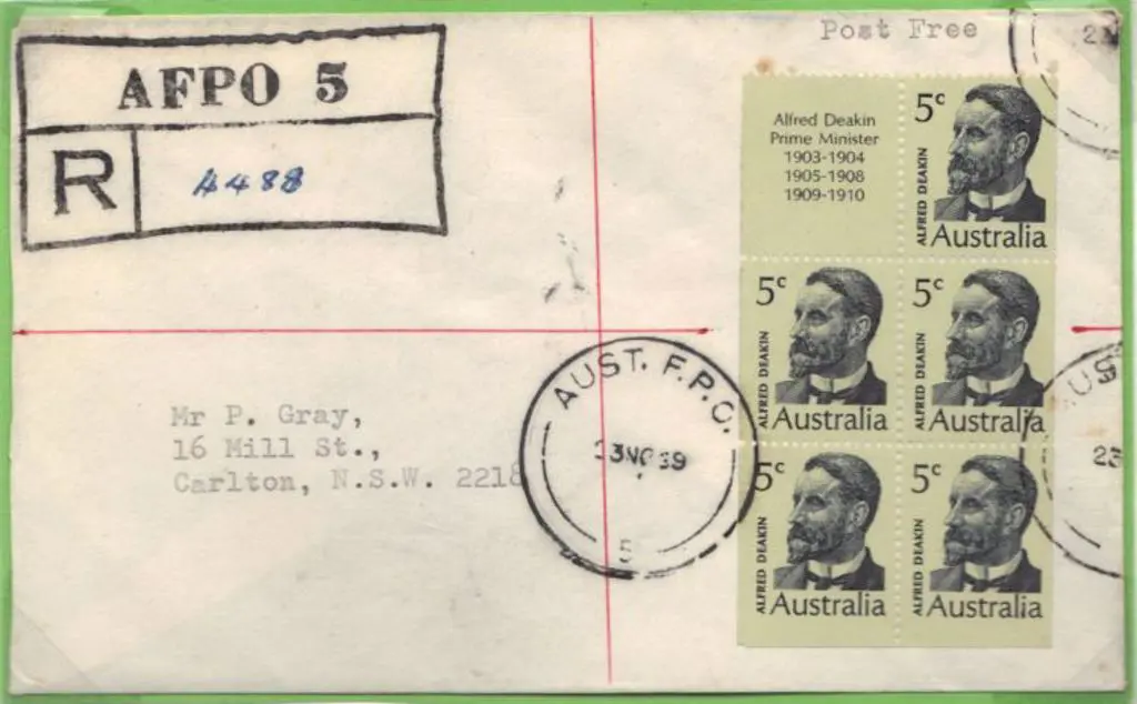 1969 (23rd Nov) Vietnam registered cover franked ... Image 1++