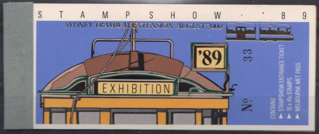 1989 Trams booklet overprinted "SYDNEY TRAMWAY ... Image 1++