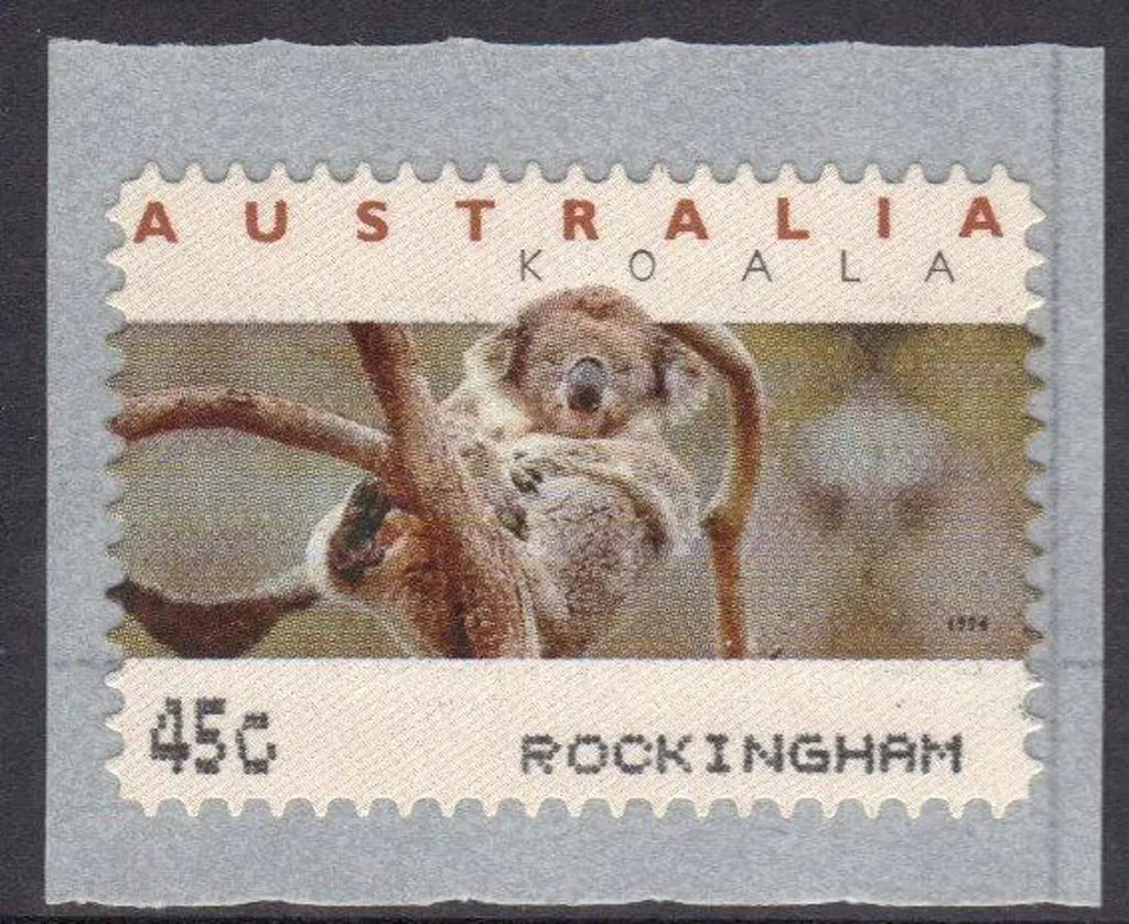 1996 45c Monetel Koala Counter Printed Stamps ... Image 1++