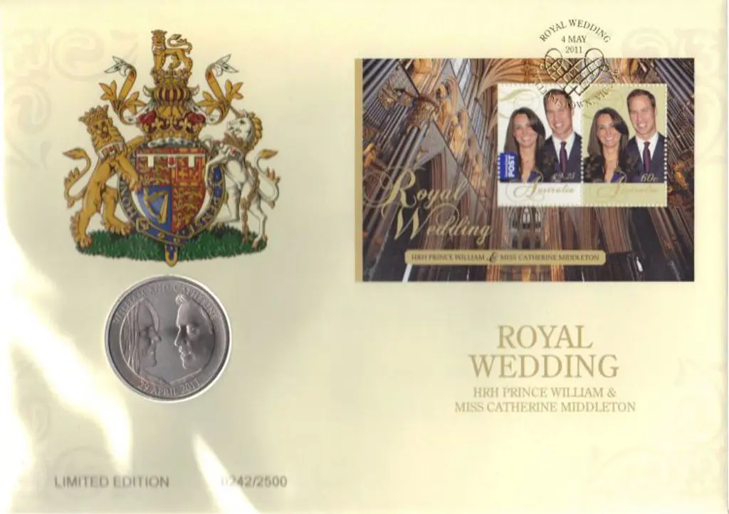 2011 (4th May) Royal Wedding £5 coin with Aust M/S ... Image 1++