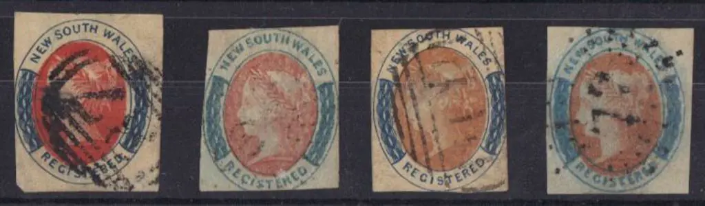 1856/59 (6d) registered imperfs with 4 shades incl ... Image 1++