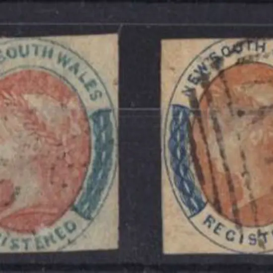 1856/59 (6d) registered imperfs with 4 shades incl ...