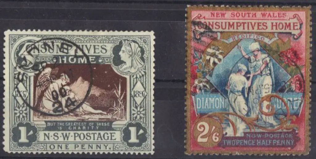 1897 Diamond Jubilee/Hospital Charity pair F/U. SG ... Image 1++