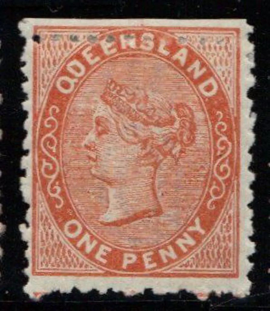 1879/81 1d reddish brown (wmk 6) "QUEENSLAND" ... Image 1++