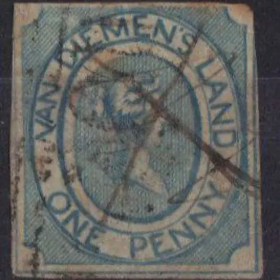 1853 1d blue on thin hard white paper, position ...