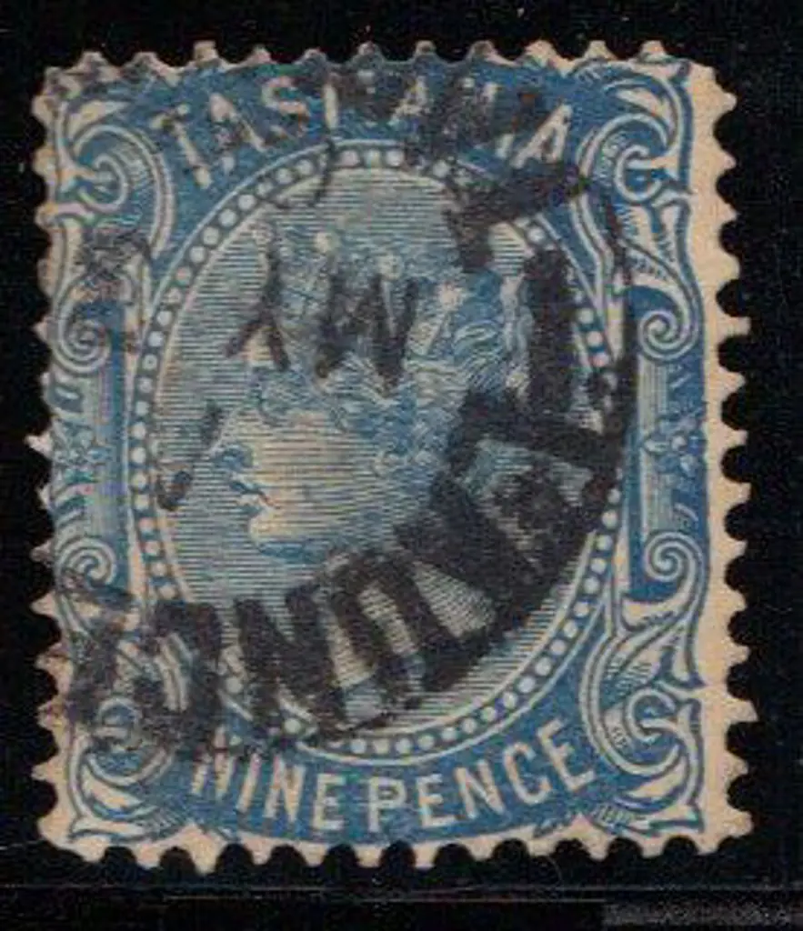 1903 9d blue sideface, V over Crown wmk sideways, ... Image 1++