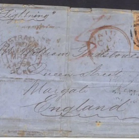 1856 entire outer Melbourne to England per ...