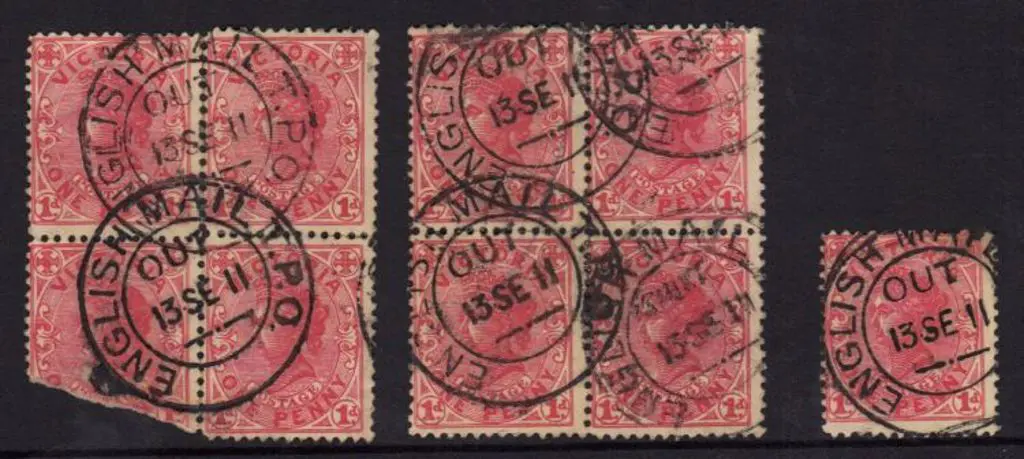 1911 (13 SE) ENGLISH MAIL T.P.O. OUT cds's. 3 full ... Image 1++