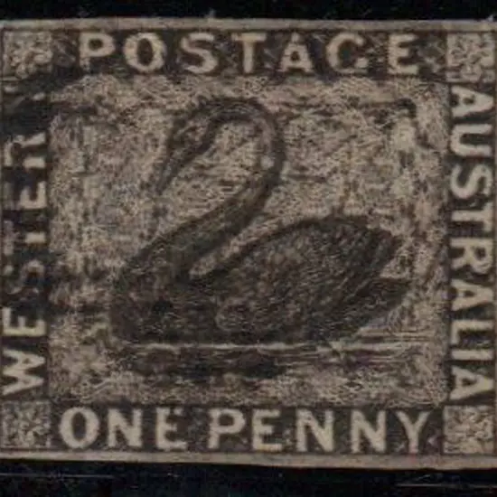 1854 1d black fine used with light indistinct ...
