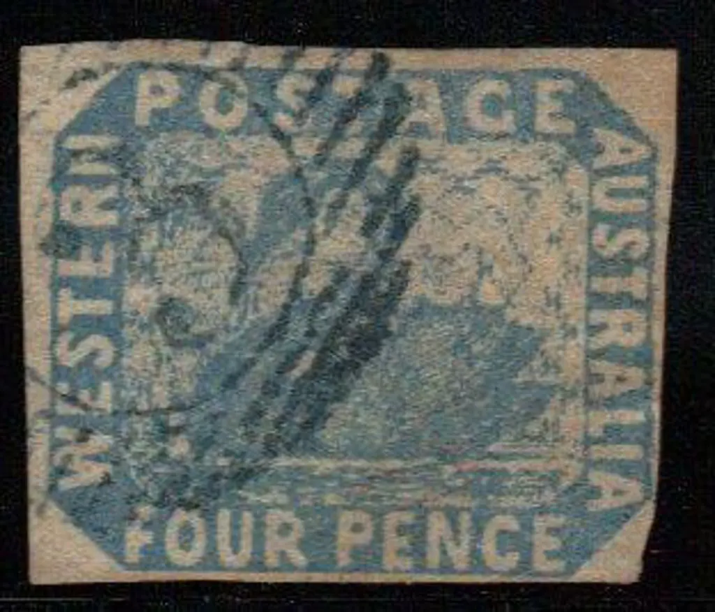 1854 4d pale blue fine used by neat "3" numeral in ... Image 1++