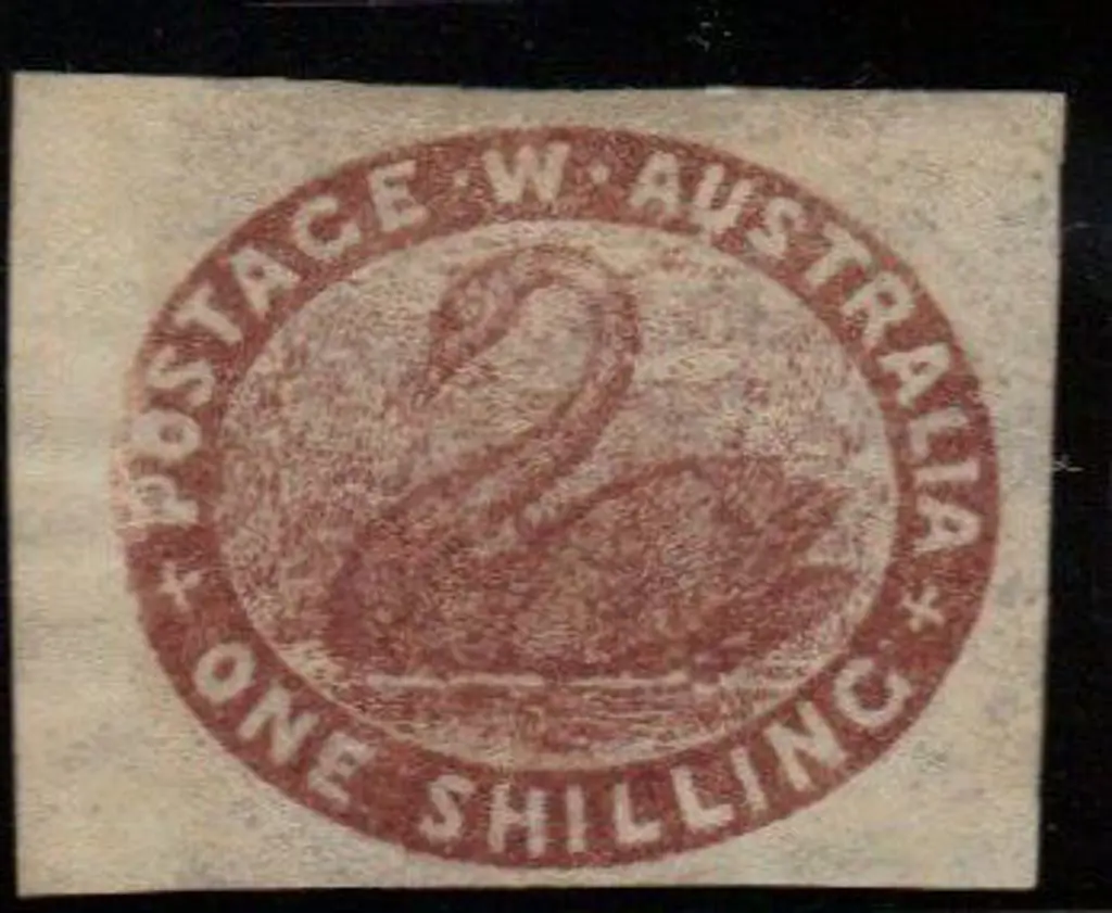 1854 1/- deep red brown mint with 4 close to ... Image 1++