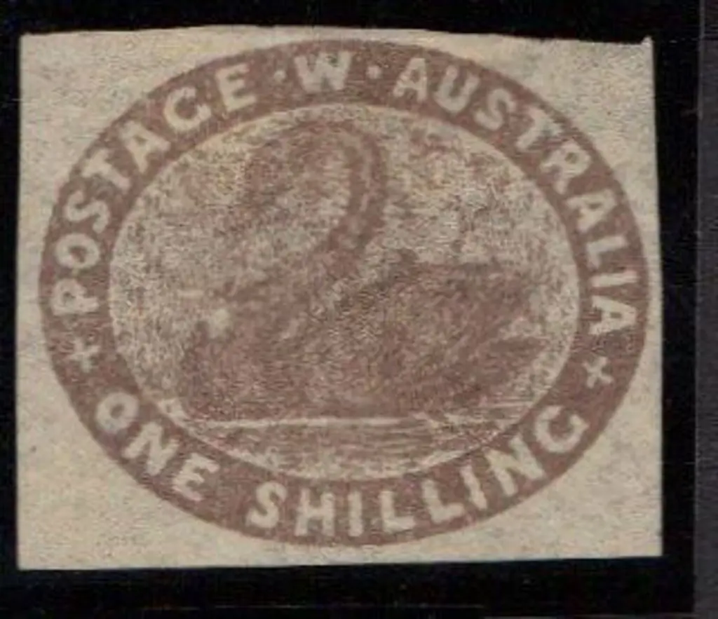 1855 1/- grey-brown fresh unused with 4 good even ... Image 1++