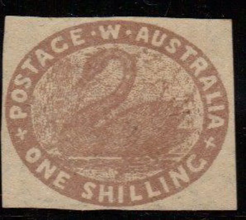 1855 1/- pale brown unused with 4 close to good ... Image 1++