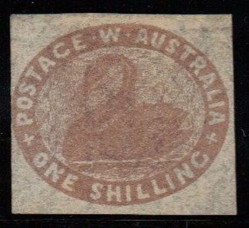 1855 1/- pale brown fine unused with 1 touching & ... Image 1++