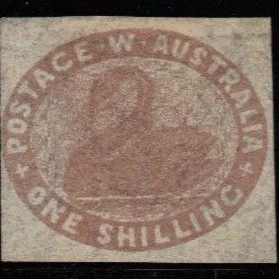 1855 1/- pale brown fine unused with 1 touching & ...